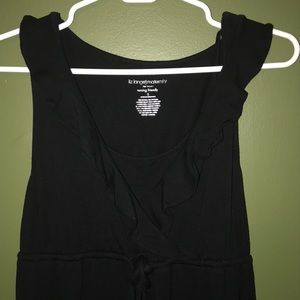 Black nursing friendly Liz Lange maternity dress